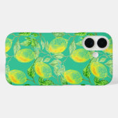 Zitronenfruchtmuster gelb türkis grün Case-Mate iPhone hülle (Rückseite (Horizontal))