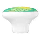 Zitronenfruchtmuster gelb türkis grün keramikknauf (Seitenansicht)