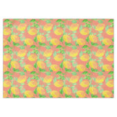 Zitronenfruchtmuster gelb und pfirsichrosa tischdecke (Vorderseite (Horizontal))