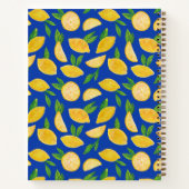 Zitronenfruchtmuster Notizblock (Rückseite)