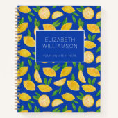 Zitronenfruchtmuster Notizblock (Vorderseite)