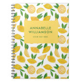 Zitronenfruchtmuster Notizblock (Vorderseite)