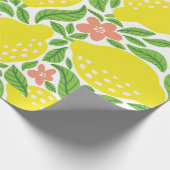 Zitronenfruchtmuster. Zitrusfrüchtepflücke Geschenkpapier (Ecke)