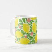 Zitronenfruchtmuster. Zitrusfrüchtepflücke Kaffeetasse (Vorderseite Links)