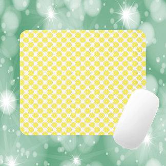 Zitronenfruchtscheiben-Muster Gelb Mousepad