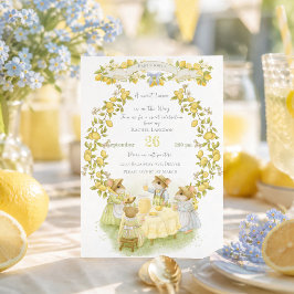 Zitronengarten mit Mäusen Baby-Party Einladung