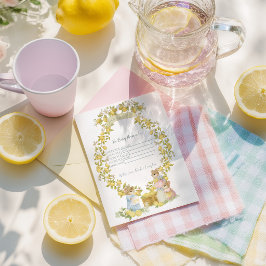 Zitronengarten mit Mäusen Baby Shower Begleitkarte