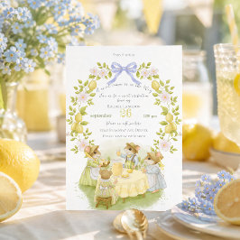 Zitronengarten mit Mäusen Babyparty Einladung