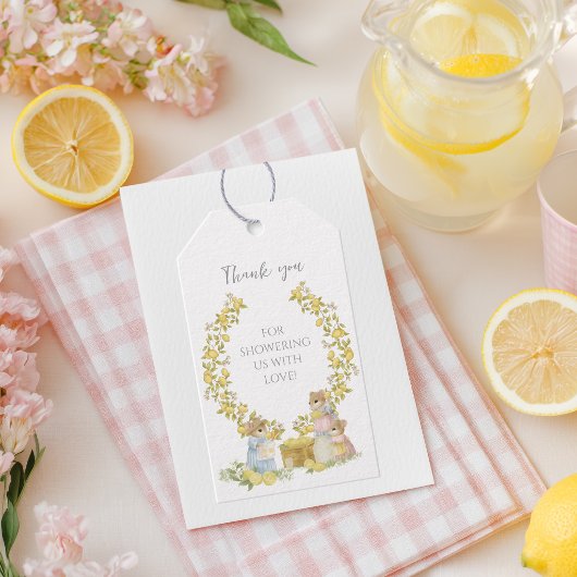 Zitronengarten mit Mäusen Geschenkanhänger