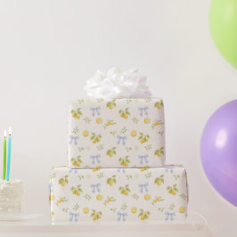 Zitronengarten mit Mäusen Geschenkpapier