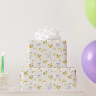 Zitronengarten mit Mäusen Geschenkpapier