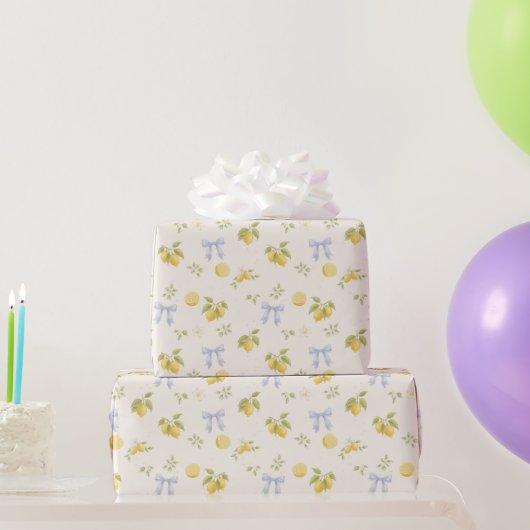 Zitronengarten mit Mäusen Geschenkpapier (Partygeschenke)