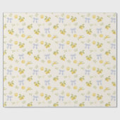 Zitronengarten mit Mäusen Geschenkpapier (Flach)