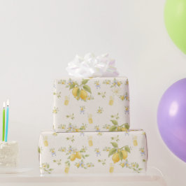 Zitronengarten mit Mäusen Geschenkpapier