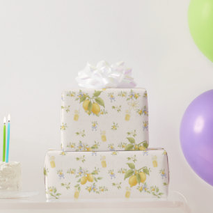 Zitronengarten mit Mäusen Geschenkpapier