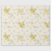 Zitronengarten mit Mäusen Geschenkpapier (Flach)