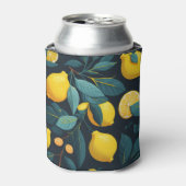 Zitronengarten-Muster. Gelbe tropische Zitrusfrüch Dosenkühler (Kanne Vorderseite)