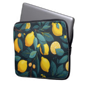 Zitronengarten-Muster. Gelbe tropische Zitrusfrüch Laptopschutzhülle (Vorderseite Links)