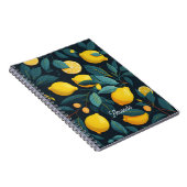 Zitronengarten-Muster. Gelbe tropische Zitrusfrüch Notizblock (Rechte Seite)