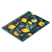 Zitronengarten-Muster. Gelbe tropische Zitrusfrüch Notizblock (Linke Seite)