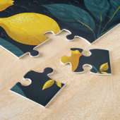 Zitronengarten-Muster. Gelbe tropische Zitrusfrüch Puzzle (Seite)