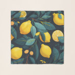 Zitronengarten-Muster. Gelbe tropische Zitrusfrüch Schal<br><div class="desc">Gelber Zitronenspinner Schal.</div>