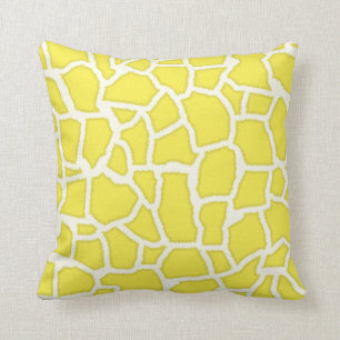 Zitronengelb Giraffe Tierdruck Kissen