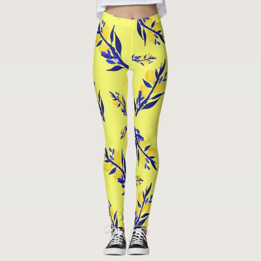 Zitronengelb Leggings (Vorderseite)