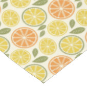 Zitronengelb orange Muster weiß Tischdecke (Schrägansicht)
