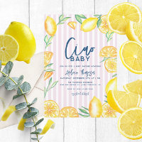 Zitronengelb Retro Moderne Babyparty