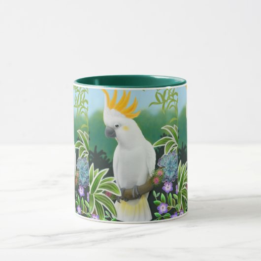 Zitronengelbe Cockatoo-Tasse Tasse (Zentrum)