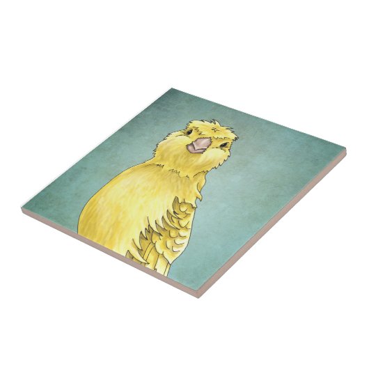 Zitronengelbe Fliese (Seite)