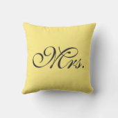 Zitronengelbe Frau Pillow Kissen (Rückseite)