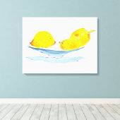 Zitronengelbe Fruchtfarbe Leinwanddruck (Insitu (Holzboden))