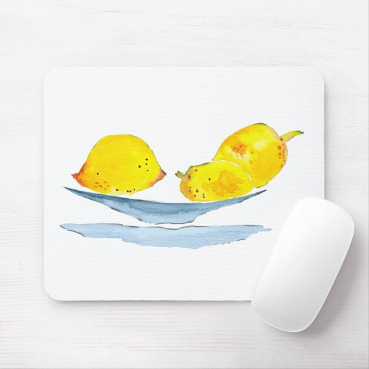 Zitronengelbe Fruchtfarbe Mousepad (Mit Mouse)