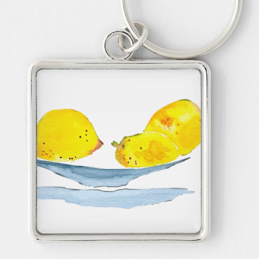 Zitronengelbe Fruchtfarbe Schlüsselanhänger (Vorne)