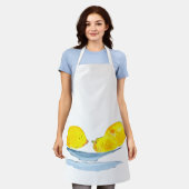 Zitronengelbe Fruchtfarbe Schürze (Getragen)