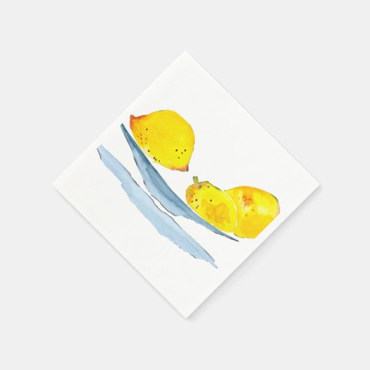 Zitronengelbe Fruchtfarbe Serviette (Ecke)