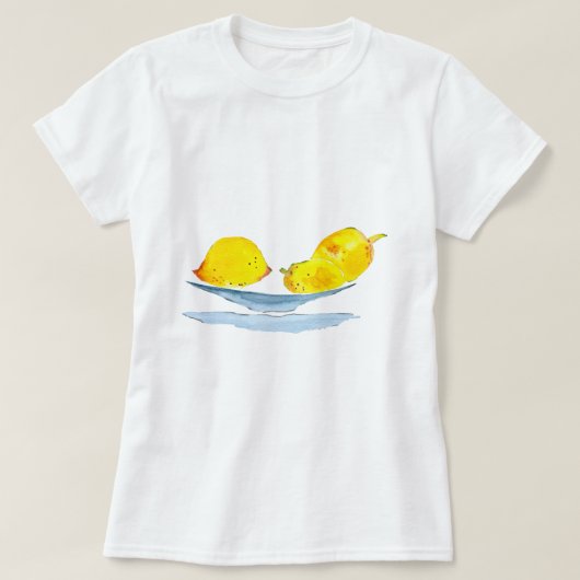 Zitronengelbe Fruchtfarbe T-Shirt (Design vorne)