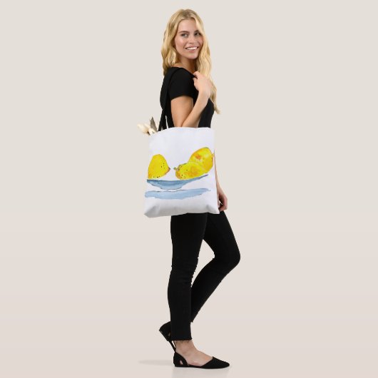 Zitronengelbe Fruchtfarbe Tasche (Am Model)