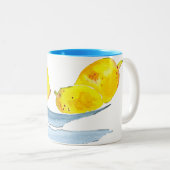 Zitronengelbe Fruchtfarbe Zweifarbige Tasse (VorderseiteRechts)