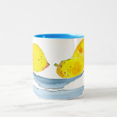 Zitronengelbe Fruchtfarbe Zweifarbige Tasse (Mittel)