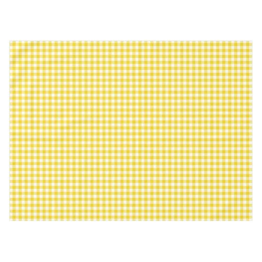 Zitronengelbe Gingham-Baumwolltischdecke Tischdecke (Vorderseite (Horizontal))
