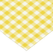 Zitronengelbe Gingham-Baumwolltischdecke Tischdecke (Schrägansicht)
