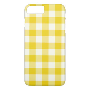 Zitronengelbe Gingham iPhone 7 Plusfall Case-Mate iPhone Hülle