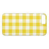 Zitronengelbe Gingham iPhone 7 Plusfall Case-Mate iPhone Hülle (Rückseite (Horizontal))