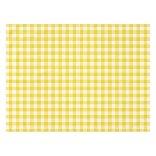 Zitronengelbe Gingham-Muster-Karo-Tischdecke Tischdecke (Vorderseite (Horizontal))