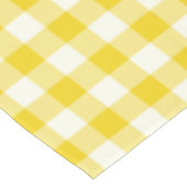 Zitronengelbe Gingham-Muster-Karo-Tischdecke Tischdecke (Schrägansicht)