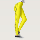Zitronengelbe Leggings mit schwarzem Seitenstreife (Rechts)