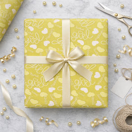 Zitronengelbe Liebe Geschenkpapier